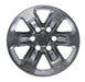 Back of WSK857-18BLK gloss black wheel skins for 2022 Ram 1500, showing the snap-on clips