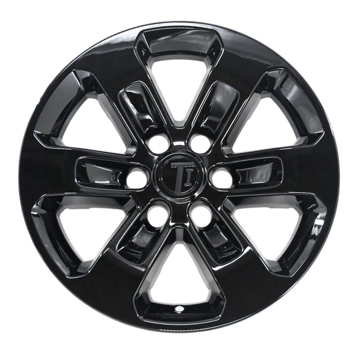 Single WSK857-18BLK gloss black wheel skins for 2020 Ram 1500, front view