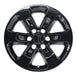 Single WSK857-18BLK gloss black wheel skins for 2024 Ram 1500, front view