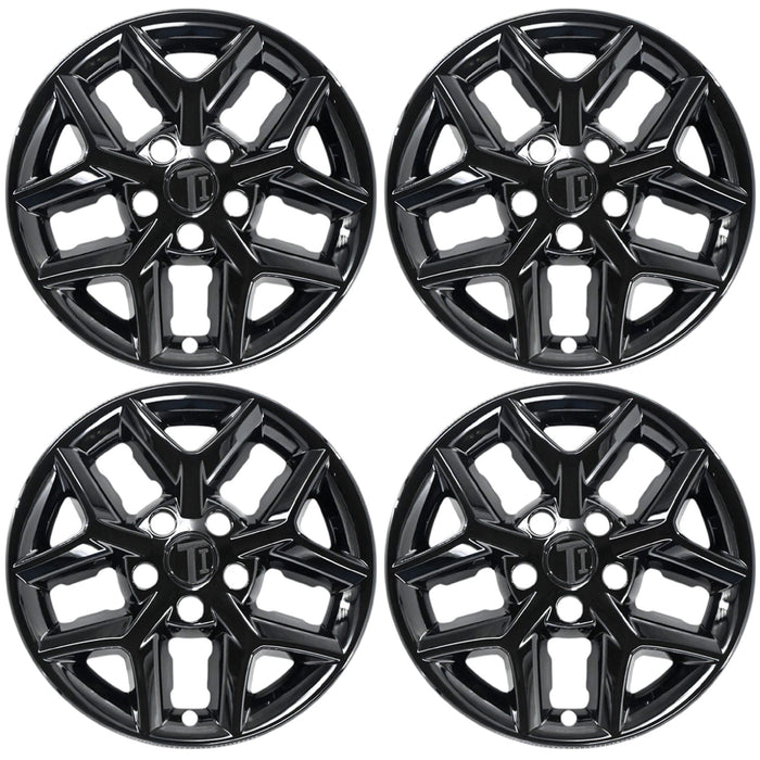 Set of four WSK860-16BLK gloss black 16-inch wheel skins for 2024 Kia Soul S