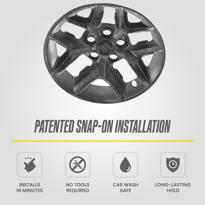 Patented snap-on installation - WSK860-16BLK wheel skin for 2023 Kia Soul