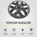 Patented snap-on installation - WSK860-16BLK wheel skin for 2024 Kia Soul