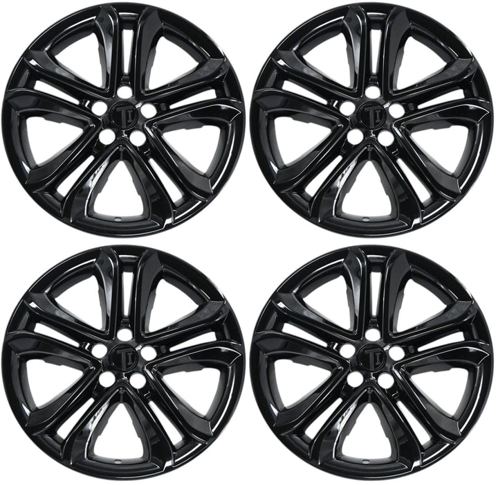Four WSK863-18BLK gloss black wheel skins from the set for 2019 Ford Edge