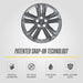 Patented snap-on technology: WSK863-18BLK gloss black wheel skins for 2021 Ford Edge