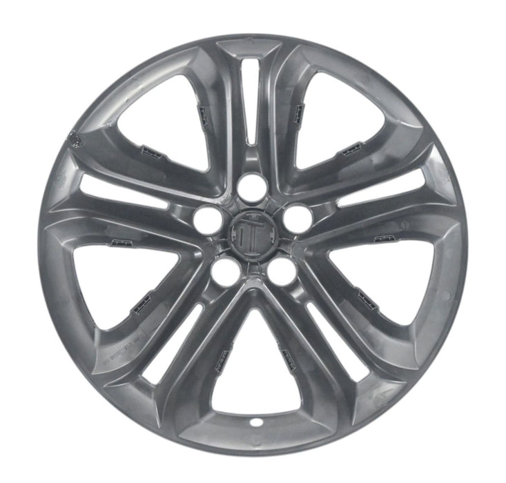 Back of WSK863-18BLK gloss black wheel skins for 2019 Ford Edge, showing the snap-on clips