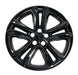 Single WSK863-18BLK gloss black wheel skins for 2019 Ford Edge, front view