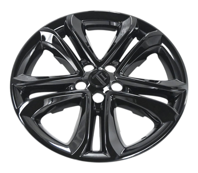 WSK863-18BLK gloss black wheel skins for 2019 Ford Edge, angled view