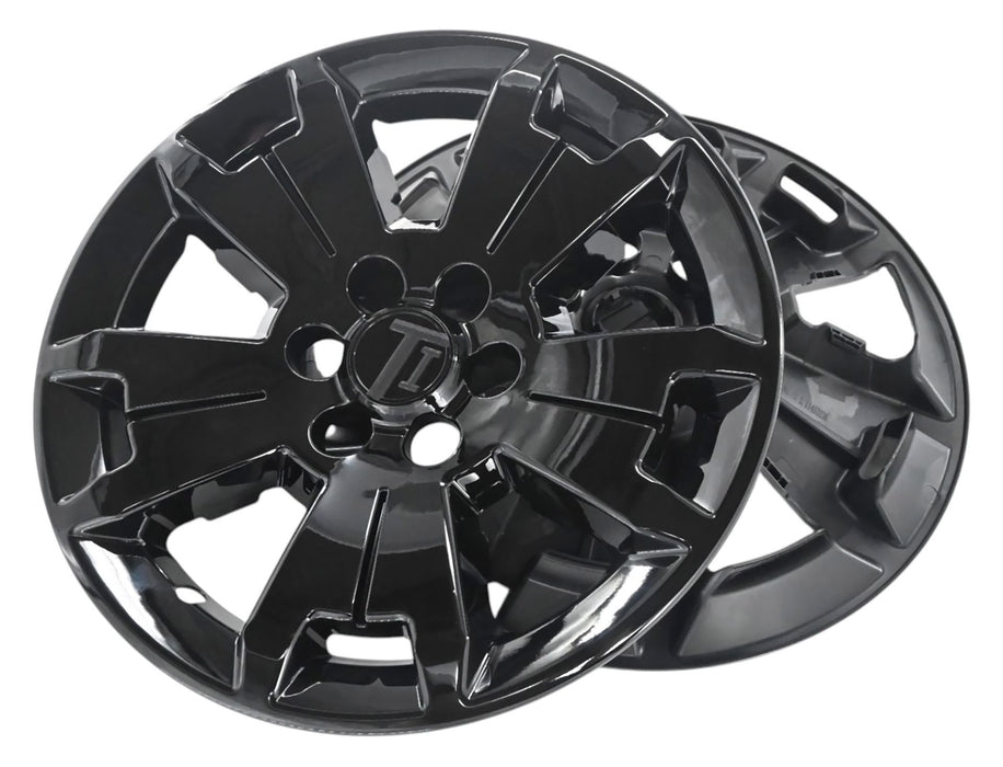 Pair of WSK865-17BLK gloss black wheel skins for 2017 Chevrolet Colorado