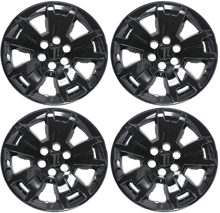 Four WSK865-17BLK gloss black wheel skins from the set for 2015 Chevrolet Colorado