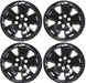 Four WSK865-17BLK gloss black wheel skins from the set for 2020 Chevrolet Colorado