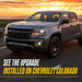 WSK865-17BLK gloss black wheel skins installed on a Chevrolet Colorado