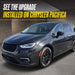 WSK867-17BLK gloss black wheel skins installed on a Chrysler Pacifica
