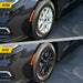 Before and after: Chrysler Pacifica factory look vs WSK867-17BLK gloss black wheel skins