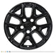 Single WSK867-17BLK gloss black wheel skins for 2026 Chrysler Pacifica, front view