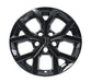 Single WSK881-18BLK gloss black wheel skins for 2022 Jeep Grand Cherokee, front view